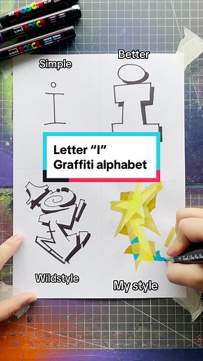 Graffiti Alphabet Challenge: Day 9 Letter I | Wildstyle Art