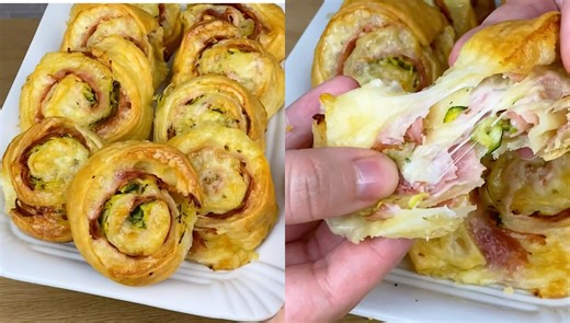 Puff Pastry Pinwheels With Zucchini and Cheese: The Result Is Just Irresistible!
