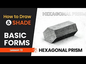 How to Draw a Hexagonal Prism easily | Draw and Shade a Hexagonal Prism | Shading a Hexagonal Prism