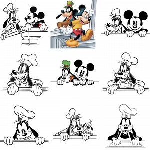Goofy Mickey Mouse Png Bundle, Mickey and Friends Clipart, Chef Goofy PNG, Mickey and Friends Digital Download, Cartoon Character PNG - Etsy