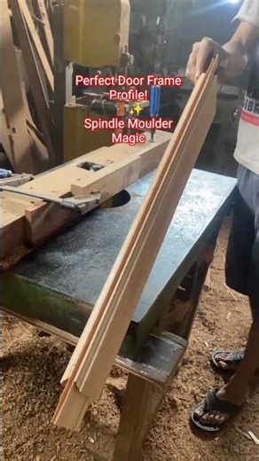 Perfect Door Frame Profile! Spindle Moulder Magic #shorts #woodworking #tools