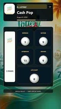 Florida Lottery Results Today – August 8, 2026 #shorts