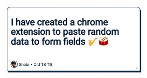 I have created a chrome extension to paste random data to form fields 🎷🥁