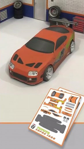 Paper model Toyota supra | paper craft