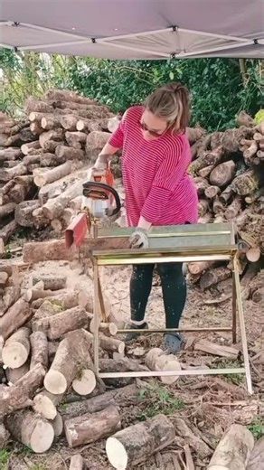 Chainsaw Still firewood process