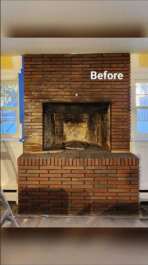 Outdated Brick or Stone? Stunning Fireplace Makeover You Have to See! #FireplaceMakeover