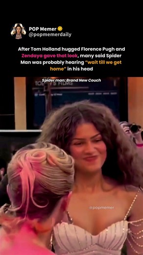 tom hugged florence and fans said zendaya's look screamed wait till we get home 😭😂 #zendaya