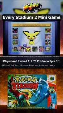 Every Single Mini Game In Pokemon Stadium 2