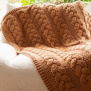 CROCHET PATTERN & VIDEO/ Cozy Cottage Cabled Throw Blanket, Chunky Cable Blanket, Crochet Cables, Modern Home Decor, Chunky Blanket Pattern - Etsy