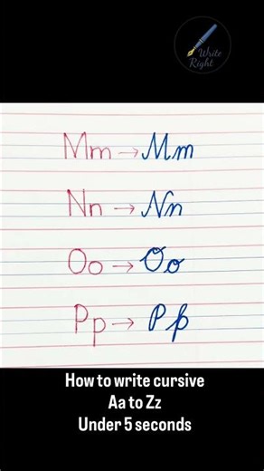 How to write Aa to Zz in CURSIVE under 5 SECONDS#viral #cursivewriting #handwriting #education