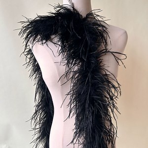 3ply Black Feather Boa Fluffy Ostrich Feathers for Party Dress Cloth Decoration - Etsy