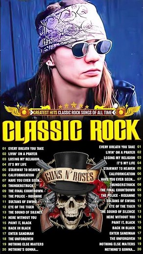 Classic Rock 70s 80s 90s Full Album 🔥 Metallica, Guns N' Roses, Nirvana, Queen, ACDC, Bon Jovi, U2