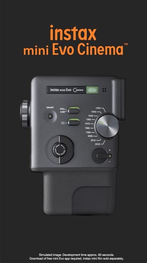 Fujifilm Instax North America on Instagram: "Introducing the NEW instax mini Evo Cinema - an instant camera, portable photo printer and video camera all in one! Bring your photos to life. Photos, videos, and filters come to life in the new instax mini Evo Cinema. One camera, decades of possibilities. Available in the US and Canada early February 2026 priced at $409.95 USD and $479.99 CAD #instaxminiEvoCinema"