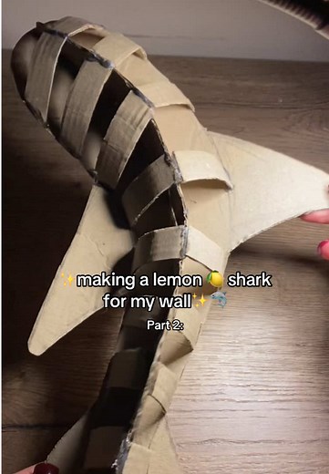 DIY Cardboard Lemon Shark Wall Decor Tutorial