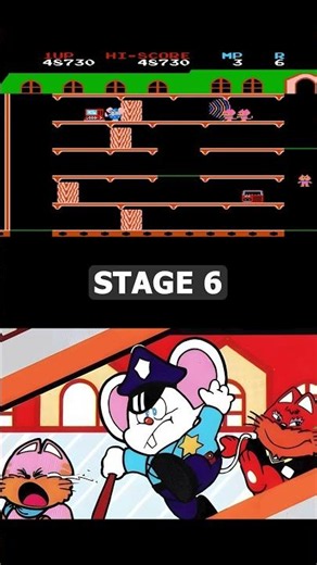 Mappy (NES) Stage 6