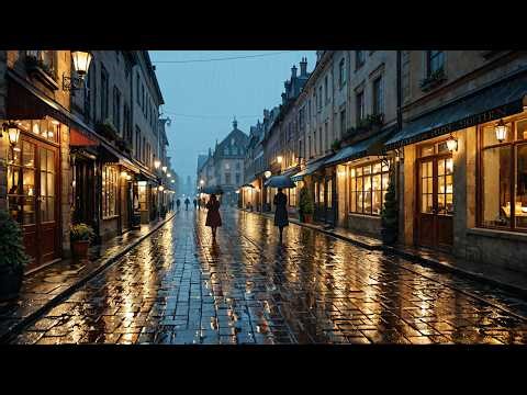 Victorian Night Rain | Cozy Gaslamp Street Ambience | 1 Hour |