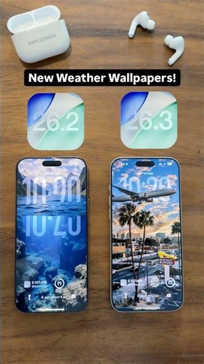 iOS 26.2 vs iOS 26.3 - New Wallpapers!