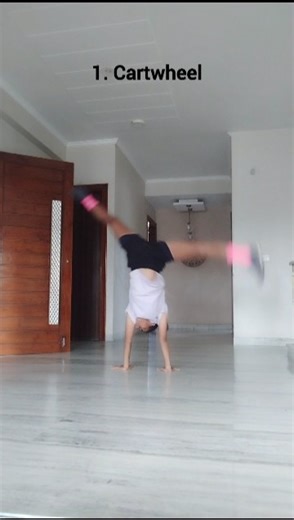 One handed cartwheel tutorial 🔥 #acrobatics #dance #split #yoga #flexibility #shorts