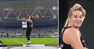 Nytt svenskt rekord i kula av Fanny Roos