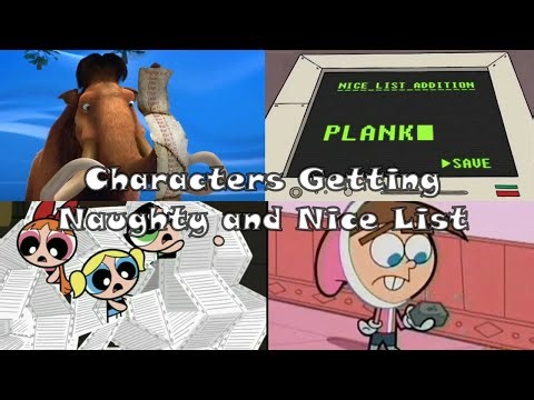 Characters Getting Naughty and Nice List Compilation By DLX