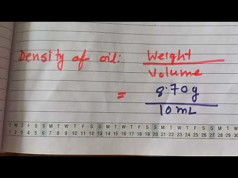Let's Find Out The Density of Cooking oil