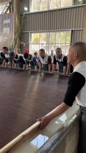 2M views · 2.3K reactions | This is #China’s luxury product - Xuan Paper Xuan paper, which is ideal material for #calligraphy and painting, has over 1,000 years of history in Jing County, E China's #Anhui, and is one of China's Four Treasures of Study. What is being produced in the video is "Giant Xuan Paper", which the size reaches 11 m x 3.3 m. | T-Time HK | Facebook