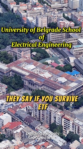 BuildingsGlobaly on Instagram: "School of Electrical Engineering, University of Belgrade. Sleepless nights, brutal exams, and the future of technology. Would YOU survive ETF? 🤔👇 #ETF #BelgradeUniversity #EngineeringLife #tiktokstory"