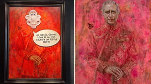 King's portrait vandalised by animal rights activists