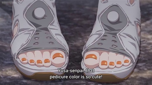 Beautiful Yuri Feet. 🥰🥰🥰Anime (Botan Kamiina Fully Blossoms When Drunk)