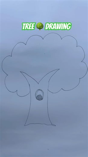 Easy step by step Tree 🌳 Drawing | How to draw Tree #drawing #drawingforkids #tree #treedrawing