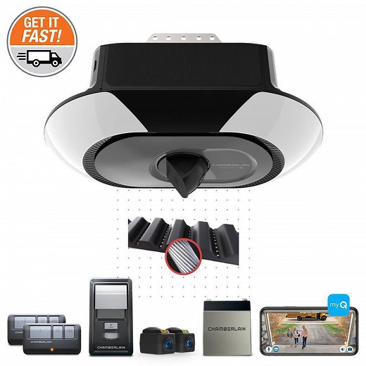 Reviews for Chamberlain Secure View 1-1/4 HP LED Quiet Belt Drive Smart Garage Door Opener with Integrated Security Camera and Battery Backup | Pg 1 - The Home Depot
