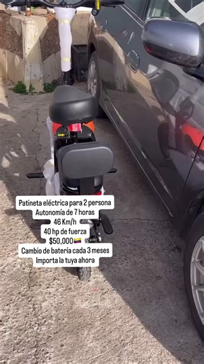 Patineta eléctrica para dos personas con alta autonomía