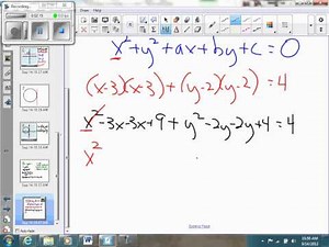 Standard form to general form equation of a circle