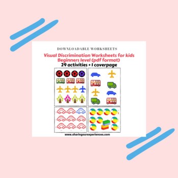 Visual discrimination worksheet for toddlers