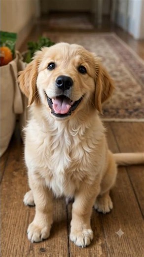 Golden Retriever Puppy Chases a Rolling Apple! 🐶🍎 #shorts