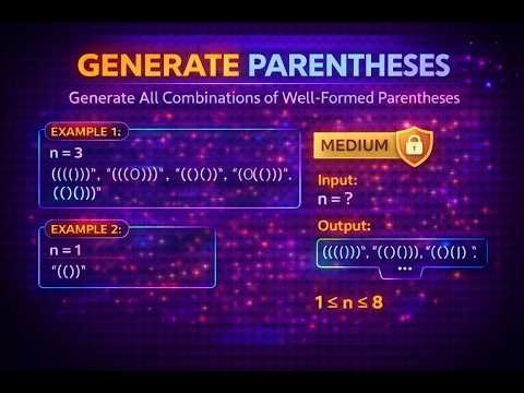 Generate Parentheses | Backtracking Explained | LeetCode 22