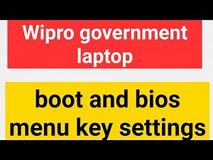 How to enter boot settings|Wipro laptop boot and and bios menu key