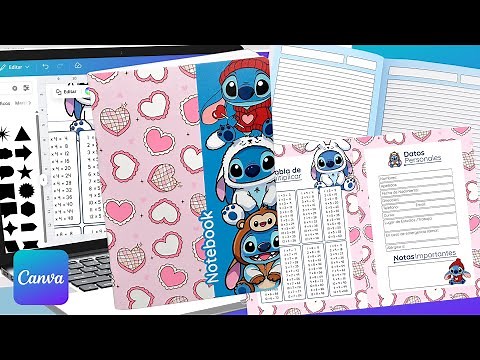 Design your own school notebook in Canva for free!