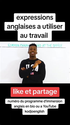 expressions anglaise a utiliser au travail #learnontiktok #anglais #englishteacher