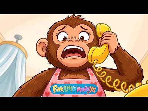 Five Little Monkeys Jumping on the Bed 🐒 | Animated Nursery Rhymes 2026