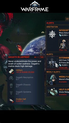 Dagath Alerts Have Started WARFRAME #warframe #warframegameplay #skvplayson #gaming