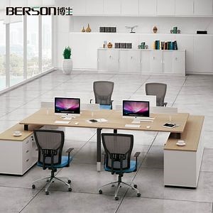 [Hot Item] Modern Staff Tables Workstations Office Furniture with MFC Table Top Desk