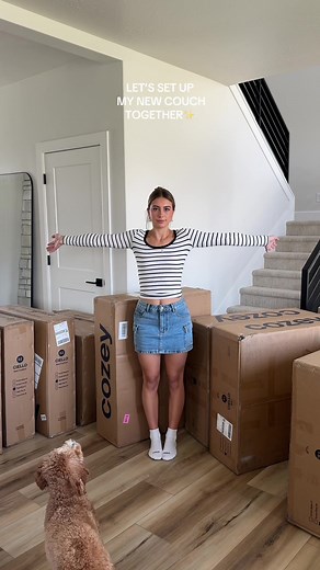 Setting Up My New Cozey Couch at Home | Cozy Living Room Transformation