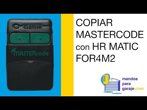 [TUTORIAL] Cómo COPIAR su CLEMSA MASTERCODE con HR MATIC FOR4M2 ✅ | mandosparagaraje.com