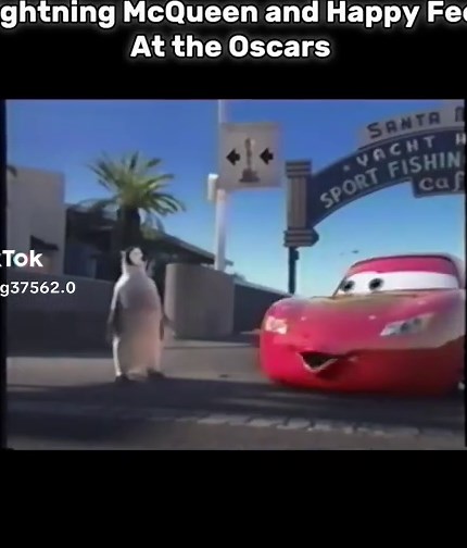 Lightning McQueen and Happy feet at the Oscar’s #fypシ゚viral #lightningmcqueen95 #foryoupage #rayomcqueen #happyfeet