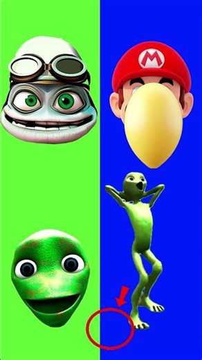 Wrong Eyes 👀 Dame Tu Cosita Challenge! Green Alien vs Mario and Crazy Frog 👀