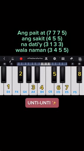 Unti-Unti by Up Dharma Down | Easy Piano Tutorial 🎹✨ | This One’s For You