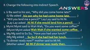 Grade 9 English, Lesson 12 (Supplementary Grammar Exercises) Part4 (Page 84) (G9EN-Episode 32) | Myanmar Basic Education Home