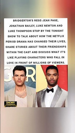 Rege-Jean Page & The Bridgerton Boys Dish on Cast Friendships & Falling in Love On Screen 🌹