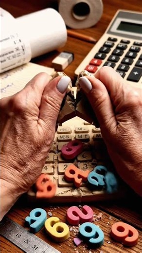 【4K】【ASMR】Crushing a Retro Calculator by Hand — Physical Numbers Spill Out